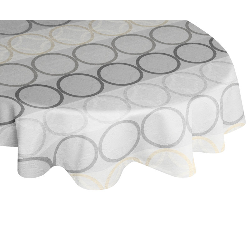 Deguzman Tablecloth, Light grey and dark grey