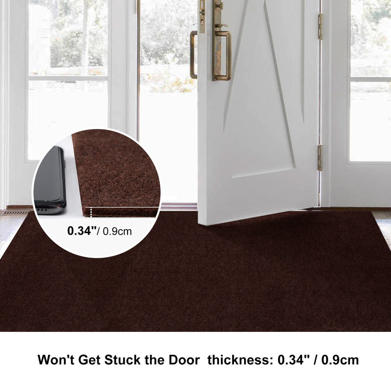 Lacreta Area Rug with Non-Slip Backing, Square 2'