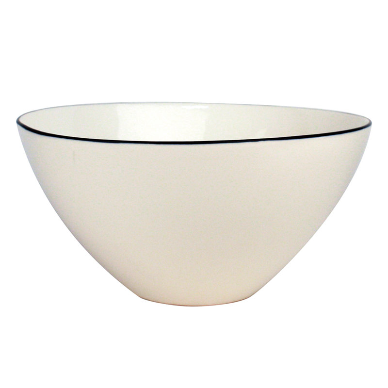 Abbesses Rice Bowl Set, White/Black