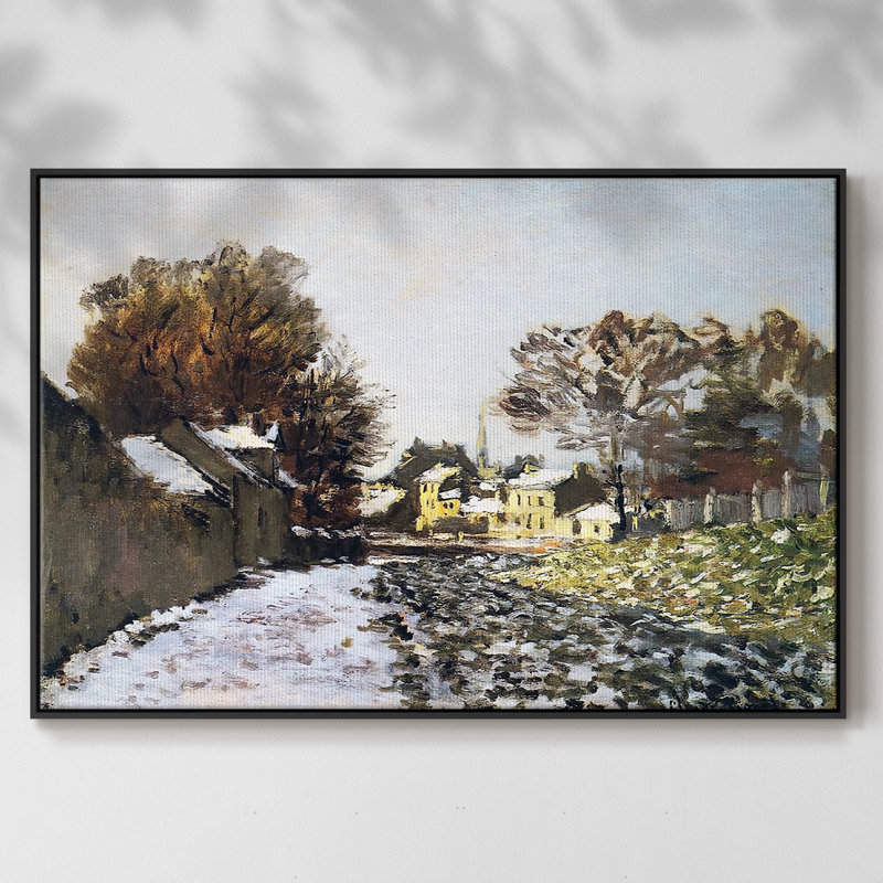 " Snow At Argenteuil, 1874 ", Noir, H 17 po x l 25 po x P 2 po