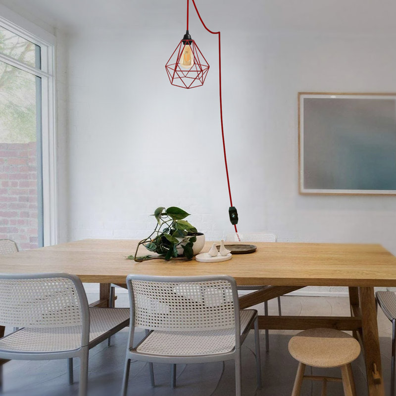 Peggie 1-Light Geometric Pendant, Blue