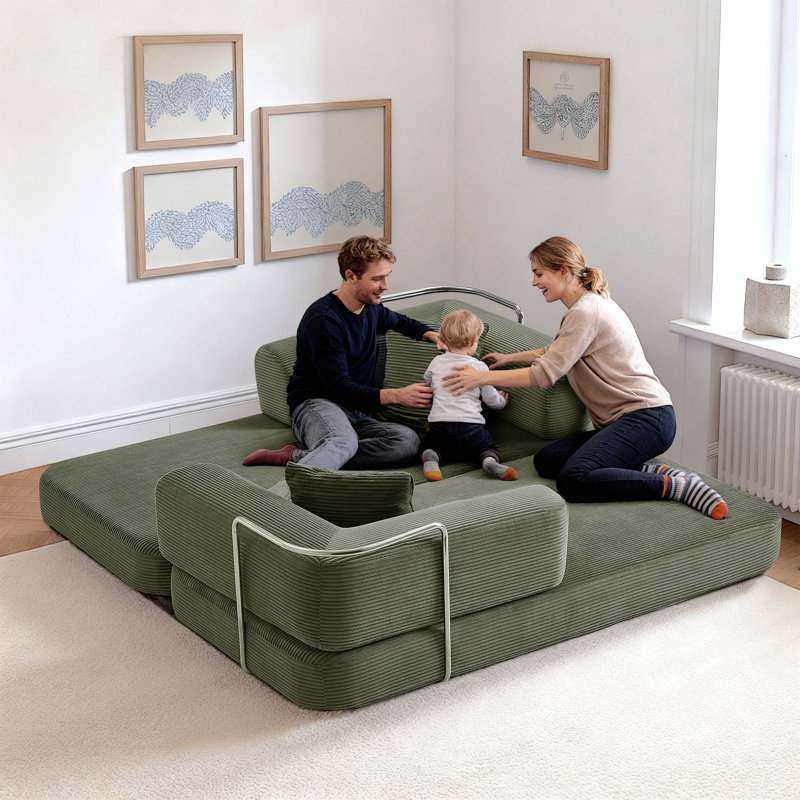 Canapé-lit, canapé compressé, canapé-lit convertible avec coussin convertible, stabilité accrue de la structure, canapé-lit confortable, pour la chambre à coucher du salon