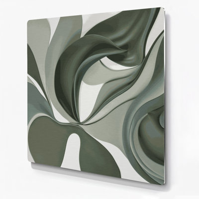 Gradient Abstract 39 Green Metal Wall Art