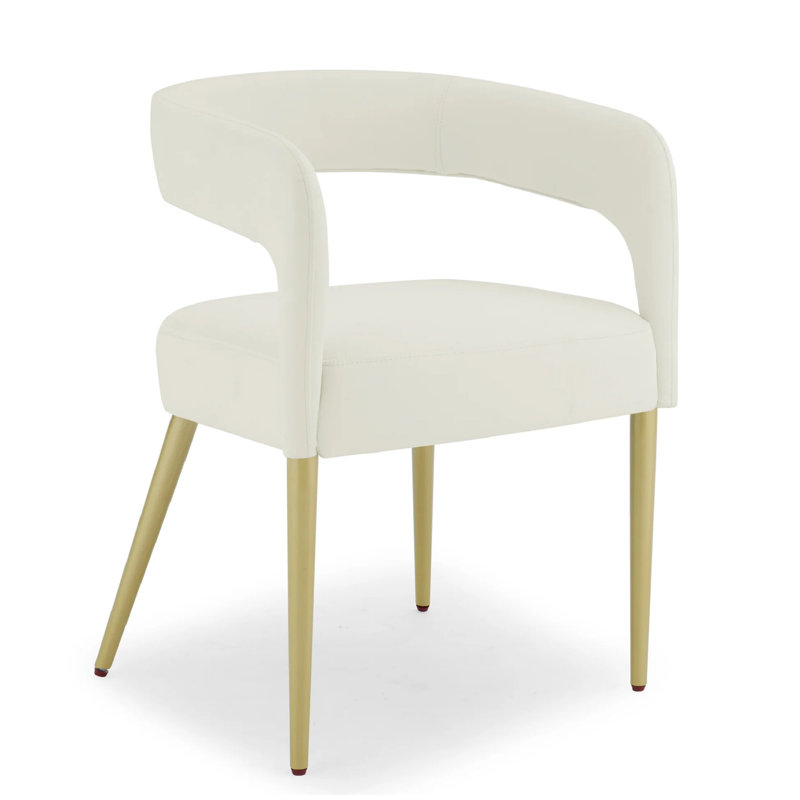  2-Piece Hollow Backrest Accent Chair, Flannelette Fabric with Armrests, Beige