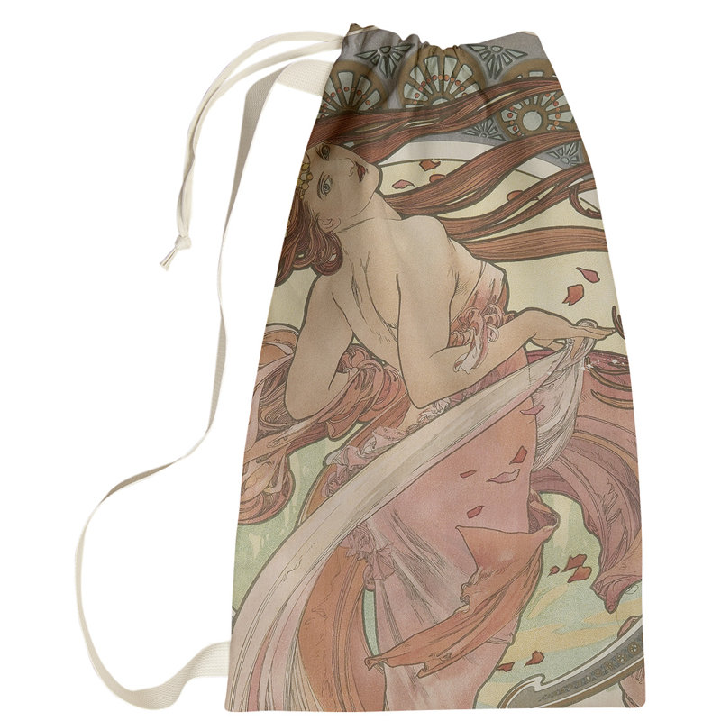 Sac à linge Magdaleno, Grand (H 76,5 po x l 29,5 po x P 1,5 po), Orange