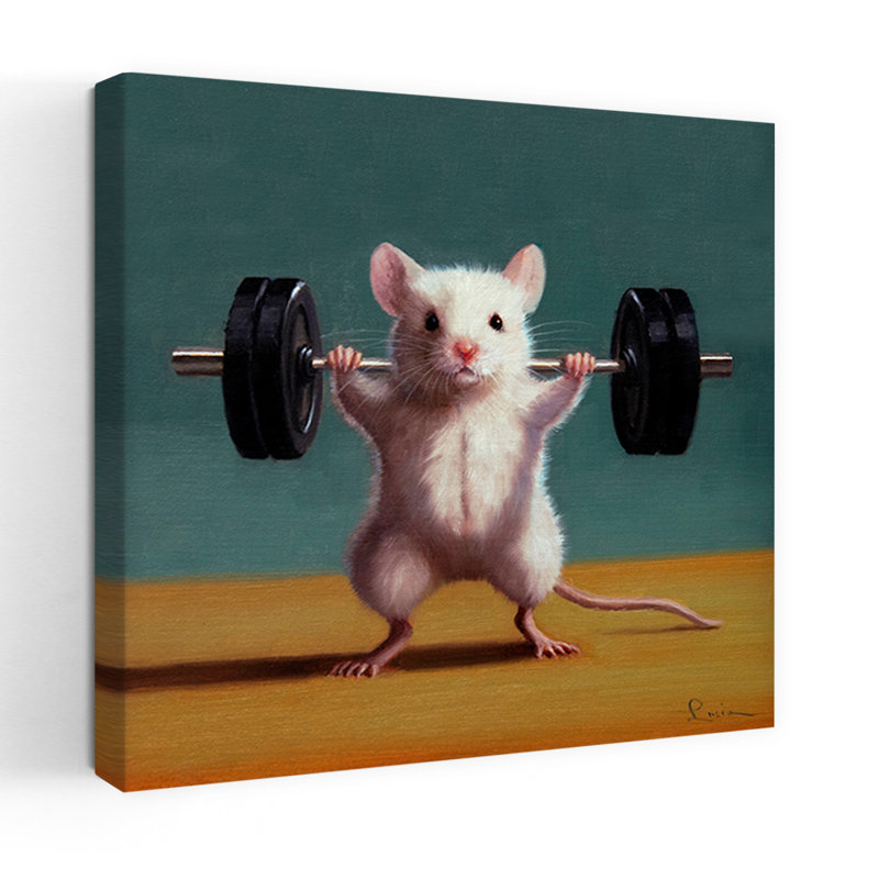Gym Rat Back Squat, art urbain contemporain, H 18 po x l 18 po