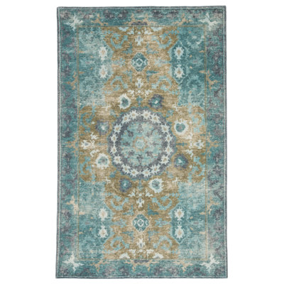 Wool Area Rug in Teal