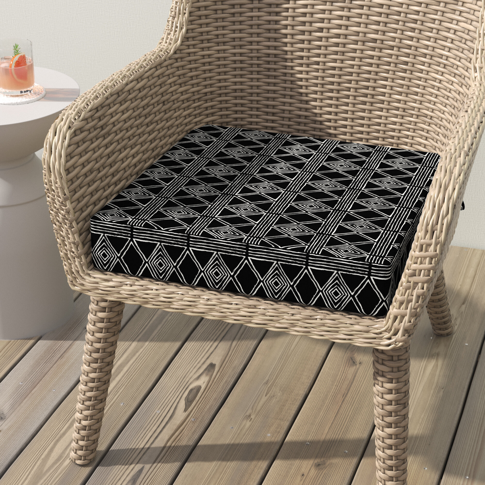 1PC Bohemian Outdoor Patio Chair Seat Pads, Square Floor Pillow