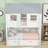 Drumsough Kids Twin Over Twin Bunk Bed with Trundle
