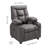 Kids Recliner Chair, Toddler Lounger with Cup Holders & Pockets, 107° to 126° Adjustable Back, Breathable Polyester Upholstery Reclining Sofa with Foot-rest, for Boys and Girls, Children (Gray)-1231316511