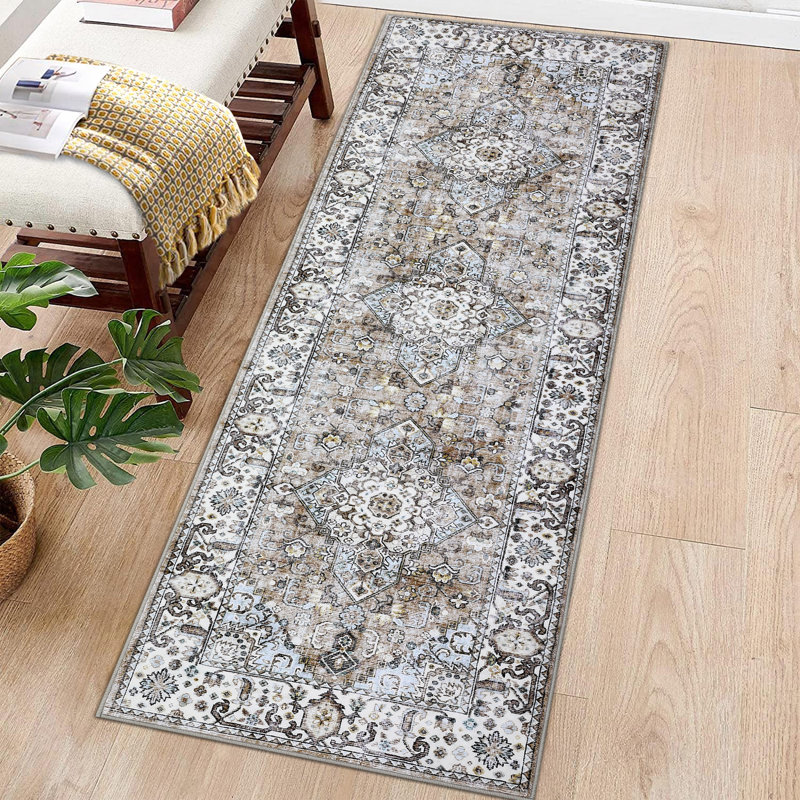 Shavy Washable Oriental Indoor Rug, Runner 2' x 6'