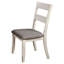 Chaise d'appoint à dossier en échelle Sol / blanc antique / gris