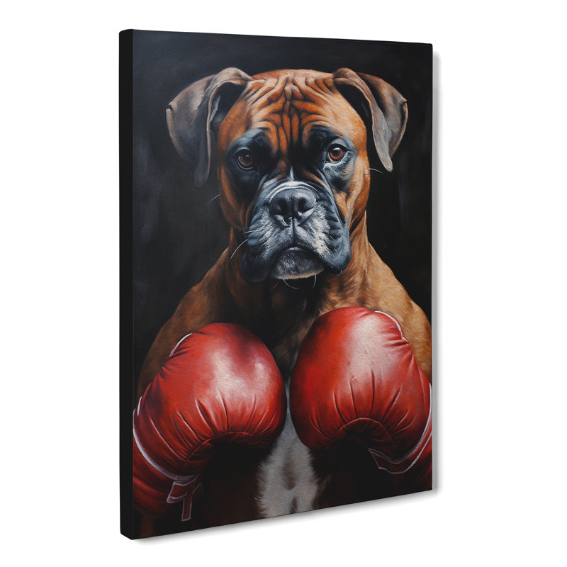 Boxer Dog Realism Art - Wrapped Canvas, 60cm H x 40cm W x 3cm D