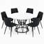 Ensemble de table de salle à manger 7 pièces 47,3 po avec chaises en similicuir-375090795-375090799-375090804