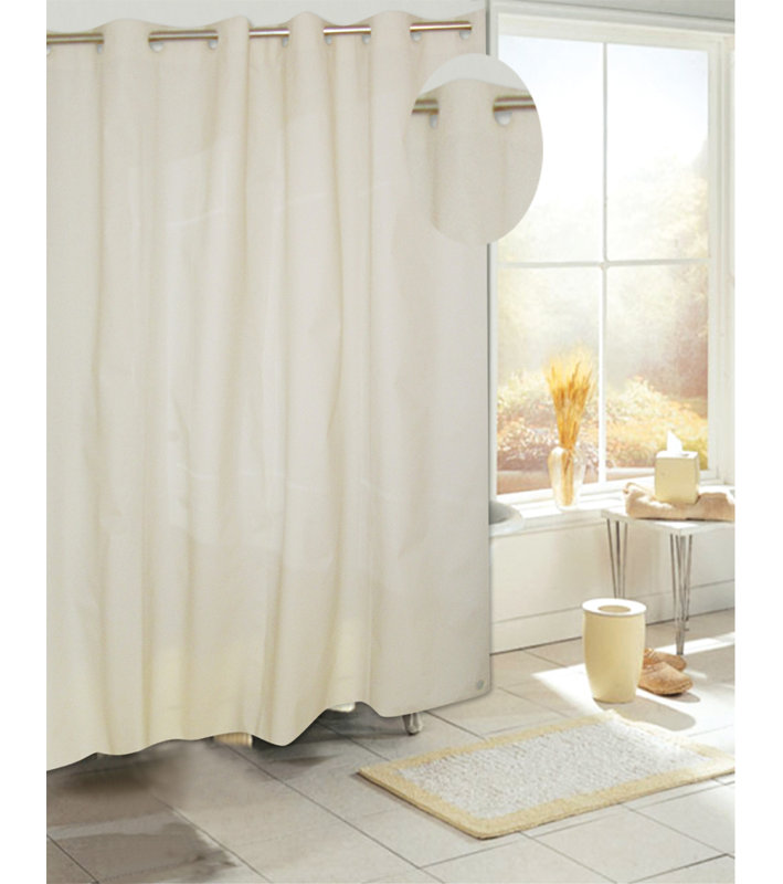 Rideau de douche Ludwick PEVA, Ivoire