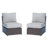 Elodie Wicker Fully Assembled 4 - Person Seating Group with Cushions