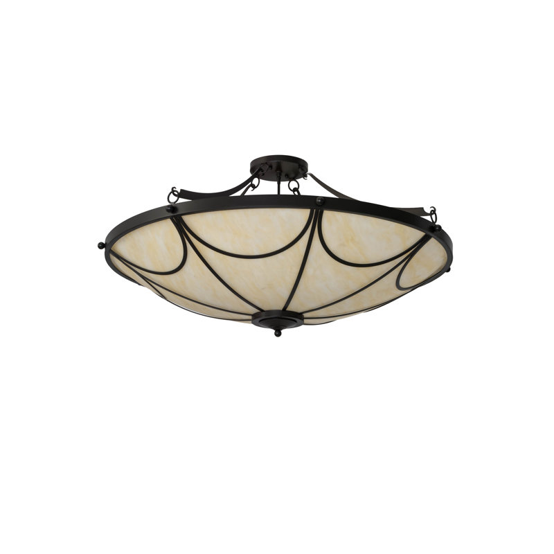 Carousel 8 - Light Flush Mount, Timeless Bronze, Sahara Taupe, 13" H x 48" W x 48" D