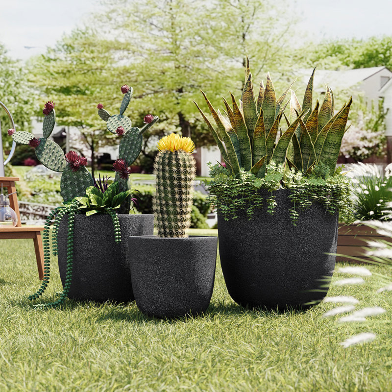 Ensemble de pots de fleurs U_Style, Noir