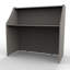Bureau de réception rectangulaire en stratifié Previlus-385660825
