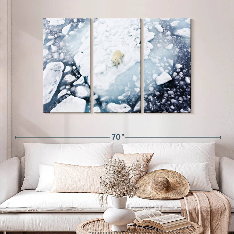 Polar Bear In Spitsbergen, 32" H x 50" W