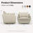 40"Modern Bouclé Swivel Chair With 3 Accent Pillows, Oversized & Cozy Lounge Armchair-996342342