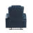 Blue & Black Leather Aire Power Motion Recliner W/Bluetooth, Wireless Charger & Cupholder