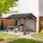 12' X 10' Outdoor Metal Roof Gazebo With Wooden Frame, Hardtop Gazebo,  Resistant Sloping Steel Roof-107647624