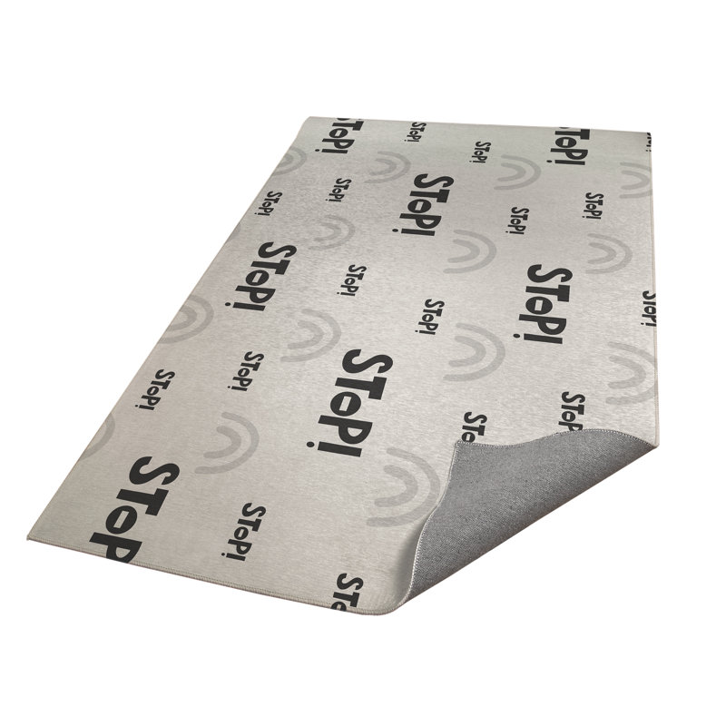 Stop Slate Kids Play Mat, Rectangle 4' x 6', Ivory/Charcoal