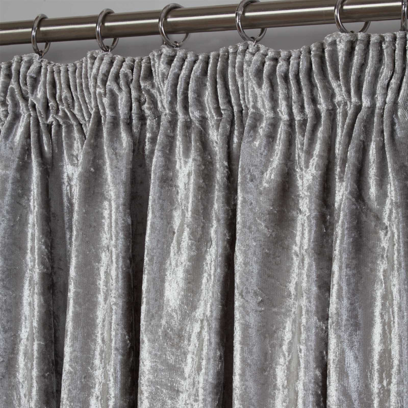 Denson Room Darkening Curtain Pair, Silver, Width 168 x Drop 137 cm