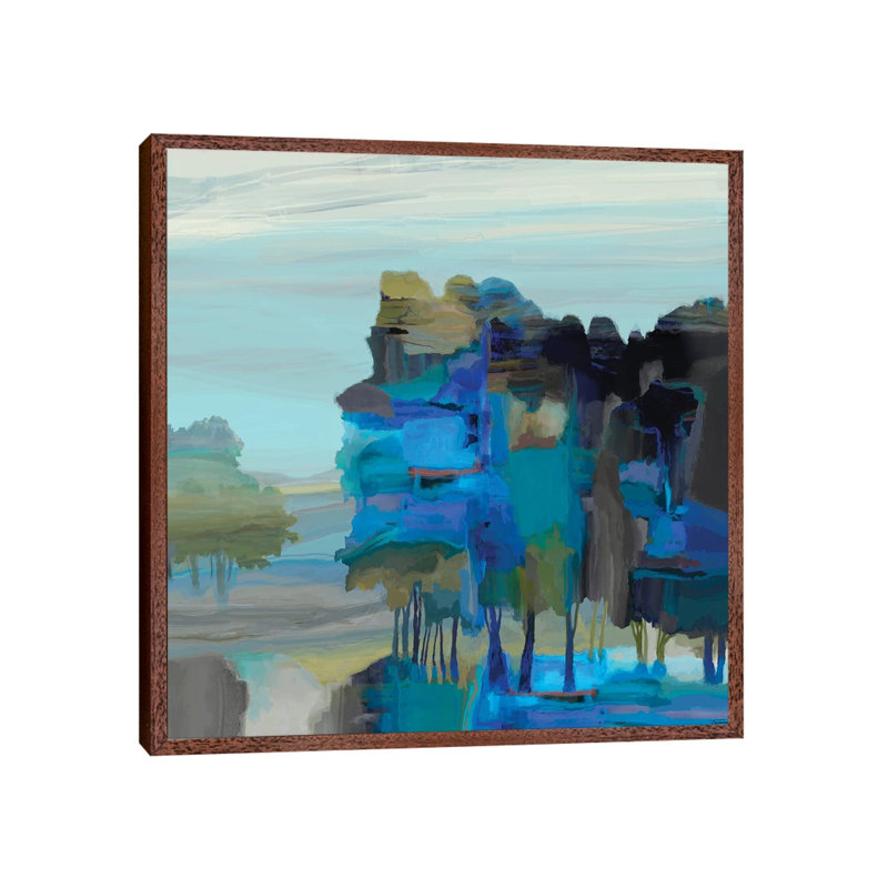 Ridge V by Michael Tienhaara - Print on Canvas, 66.04cm H x 66.04cm W x 3.81cm D, Classic Brown Wood Floater Framed