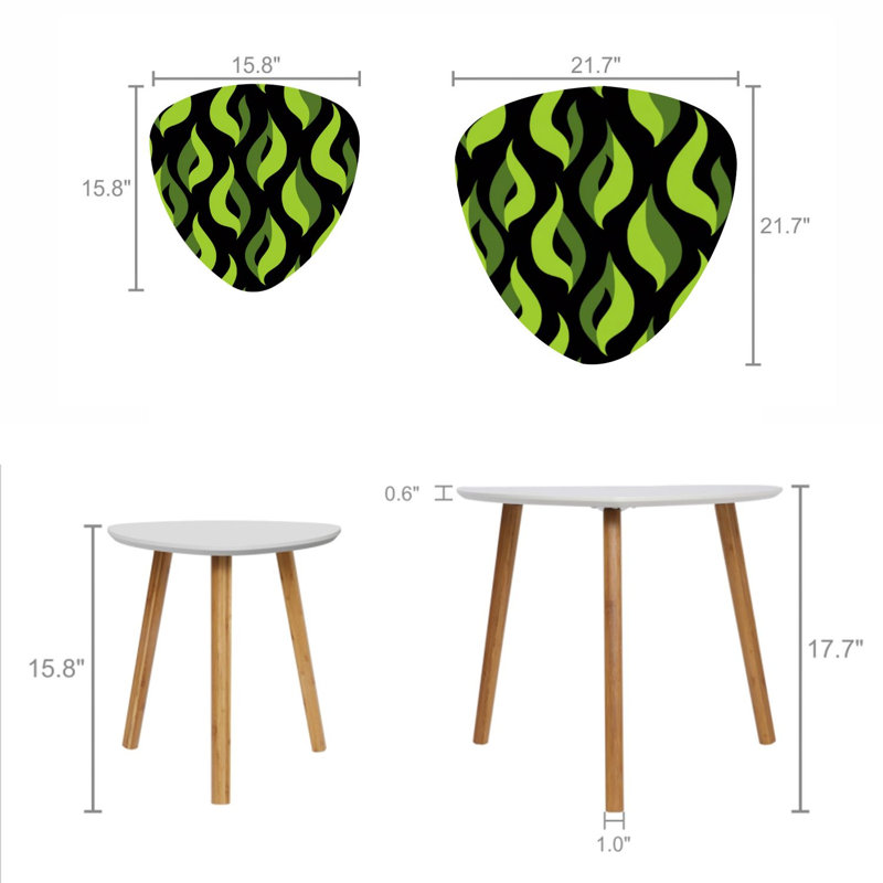 Ensemble de 2 tables basses gigognes Triangle