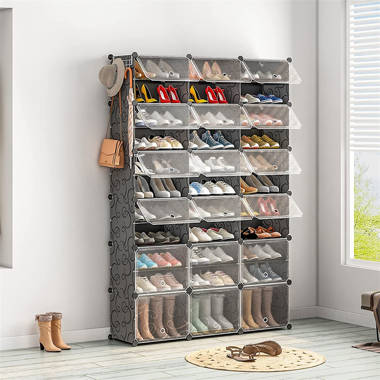 Shoes Rack Organizer 12-Tier Stackable DIY Shoe Storage Cabinets