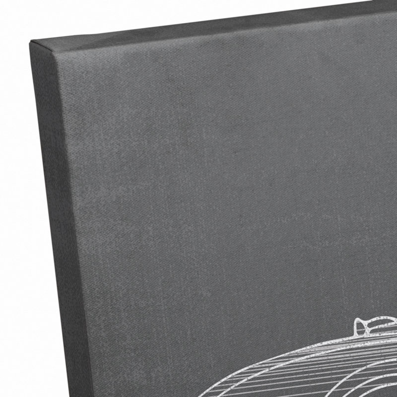 Art sur toile croquis de voiture Flara, Gris, H 16 po x l 20 po x P 1,25 po