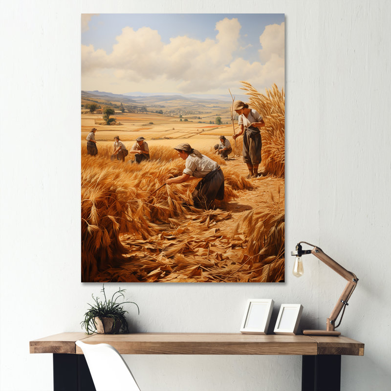 Sroda The Harvesters Jean François Millets, Toile tendue, H 44 po x l 34 po x P 1,5 po