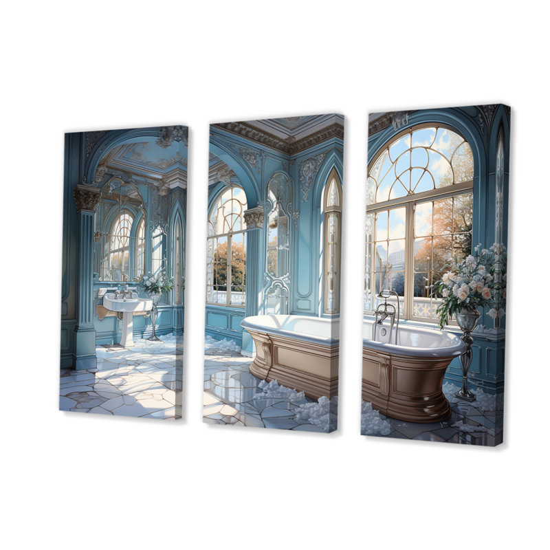 Ensemble de salle de bain éthéré I 3 pièces, H 32 po x l 48 po x P 1 po