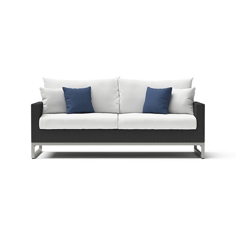 Sunbrella Outdoor 78In. Sofa - Grey, Brown, Charcoal Gray