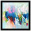 «Wild Jungle Map Abstract Pastel Strokes Modern», peinture sur cadre flottant-73265155-73265156