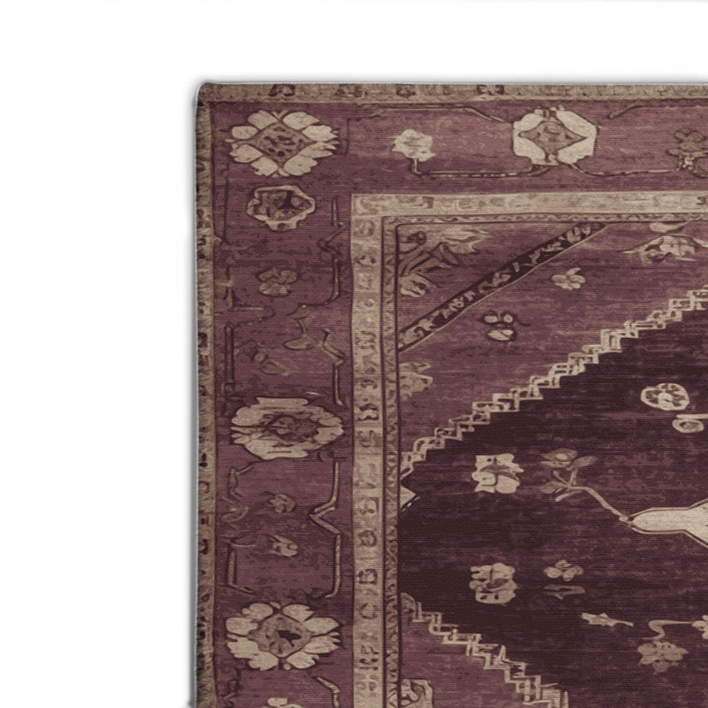 Tapis intérieur et extérieur brun Overdyed, Rectangulaire 8 pi x 10 pi