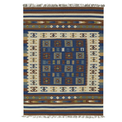 Southwestern Wool Hand Woven Area Rug