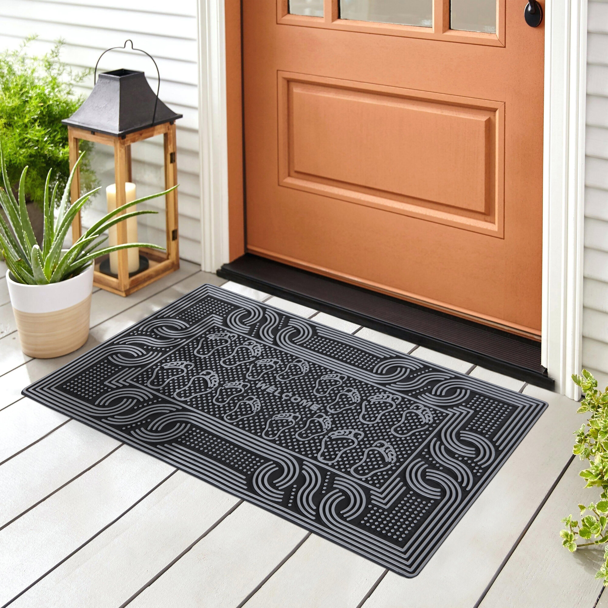 Abstract Art Doormat Welcome Mat Heavy Duty Non-Slip Entryway Rugs Indoor  Outdoor Entrance Mat Low Profile Shoe Scraper Carpet