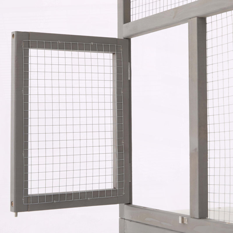 Fenêtre pour fenêtre avec tablettes pour 1 à 3 chats, Gris / Blanc