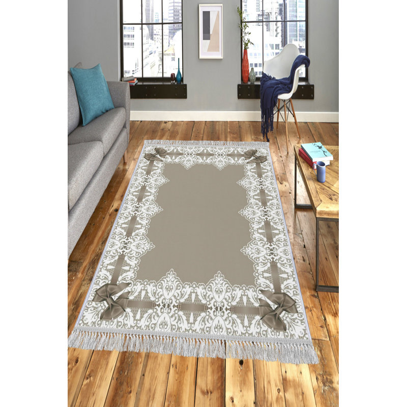 Luxurious Velvet Area Rug, 5.2 x 7.5 ft | 100% Velvet Fabric, 100% Cotton Sole, 0.4 in Pile Height | Antibacterial, Non-Slip, Machine Washable | Elegant 3D Digital Print, Perfect for Living Room & Bedroom Décor