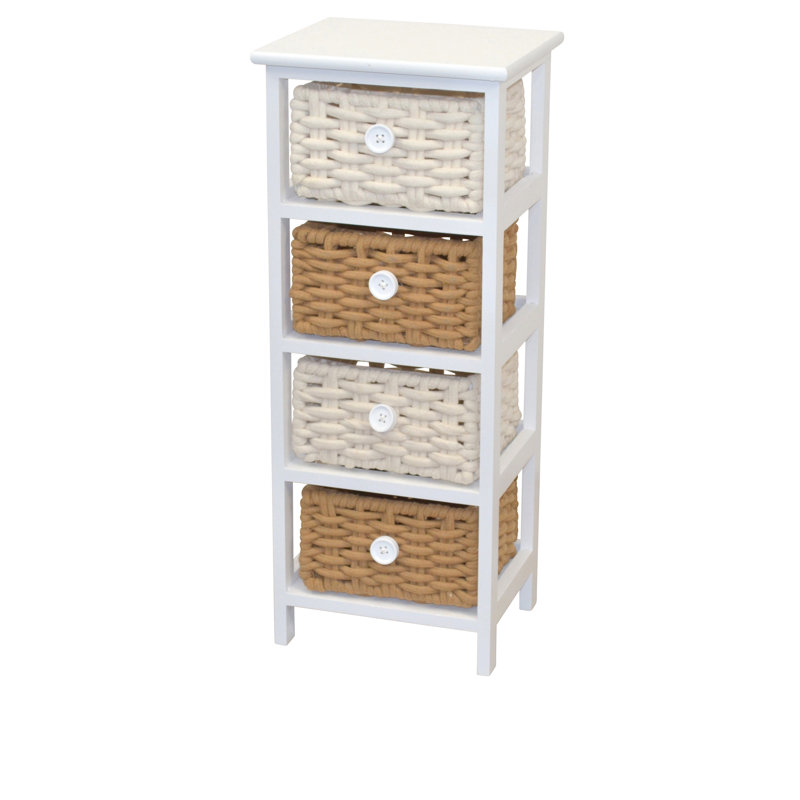 Mcpherson Solid Wood 4 - Drawer Rectangle Accent Chest, White
