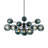 Ealf 12 - Light Gradient Blue Modern Linear Sputnik Glass Bubble Chandelier-114357295