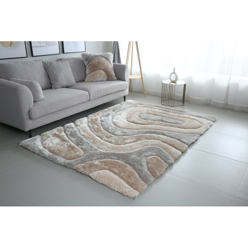 Tapis gris de la collection Mateos, 3 pi 5 po x 5 pi 5 po, Brun / Beige, Rectangle 3 pi 5 po x 5 pi 5 po