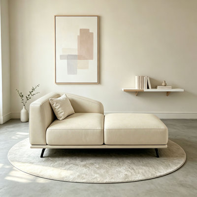 Chaise longue d'intérieur simple en similicuir