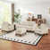 Edgell 4-Piece Classic Nailhead Trim Sofa Set With Multi-Functional Ottoman