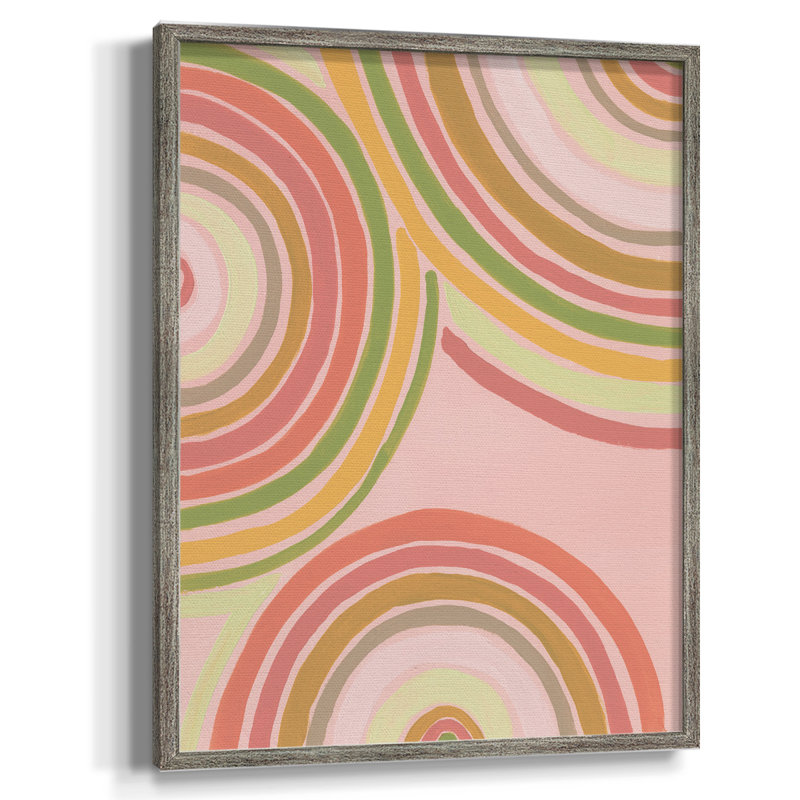 «Abstract Rainbow I», reproduction encadrée - bois massif
