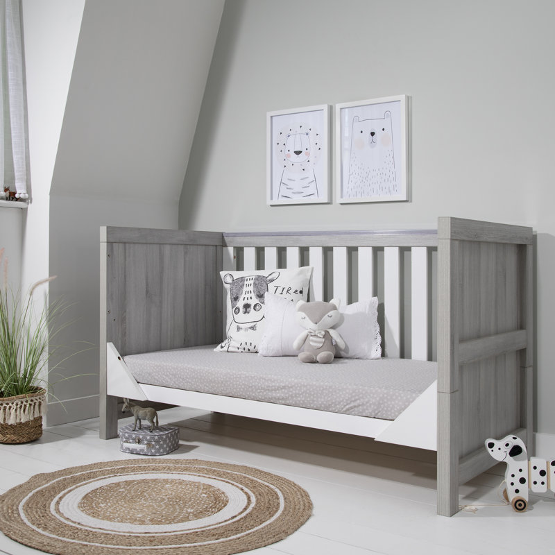 Tutti Bambini Modena 3-in-1 Cot Bed, White/Grey Ash