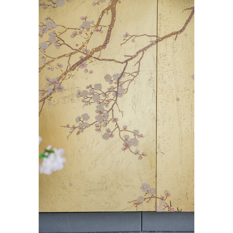 Ensemble de 2 panneaux d'art mural cerisier en fleurs, décoration murale pour le salon, la salle à manger, le bureau et la chambre à coucher, 21,5 po x 47 po